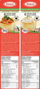 Vol-au-vent équilibre - valeur nutritive / healthy pastry shells - nutrition facts