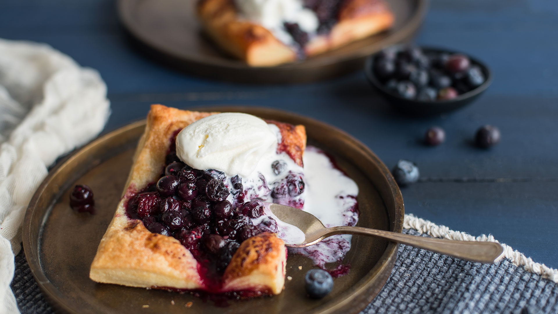 Berry Tarts with Vanilla Ice Cream - Chef Dumas